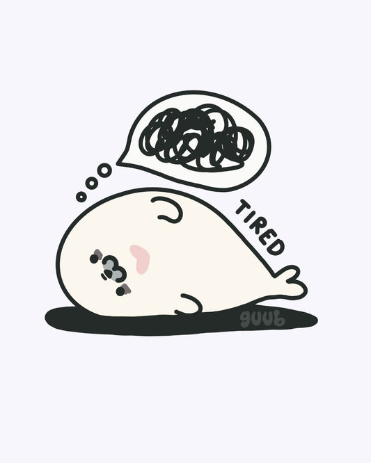 I'm Tired guubie Vinyl Sticker