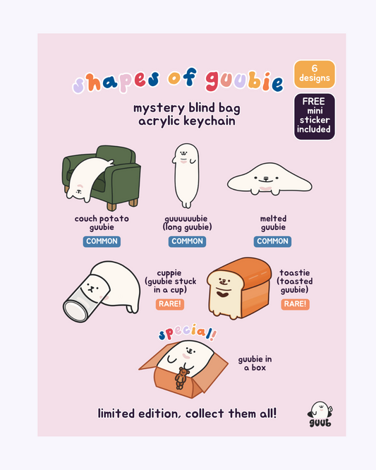 Shapes of guubie mystery blind bag keychain