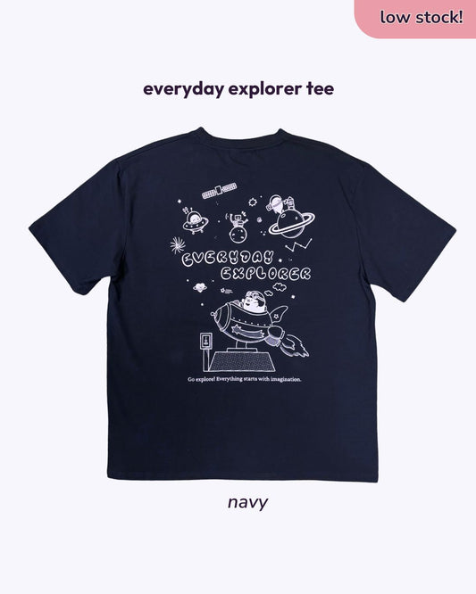 Everyday Explorer Oversized Tee - Navy
