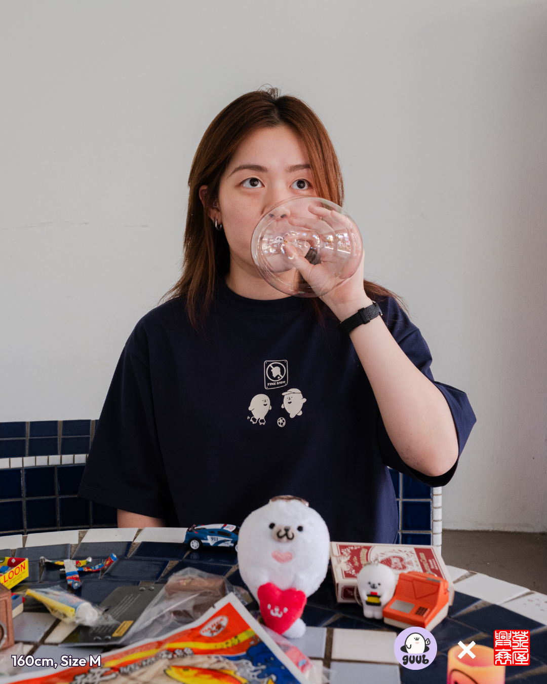 guub x Heng Suay Mama Shop Oversized Tee - Steel Navy