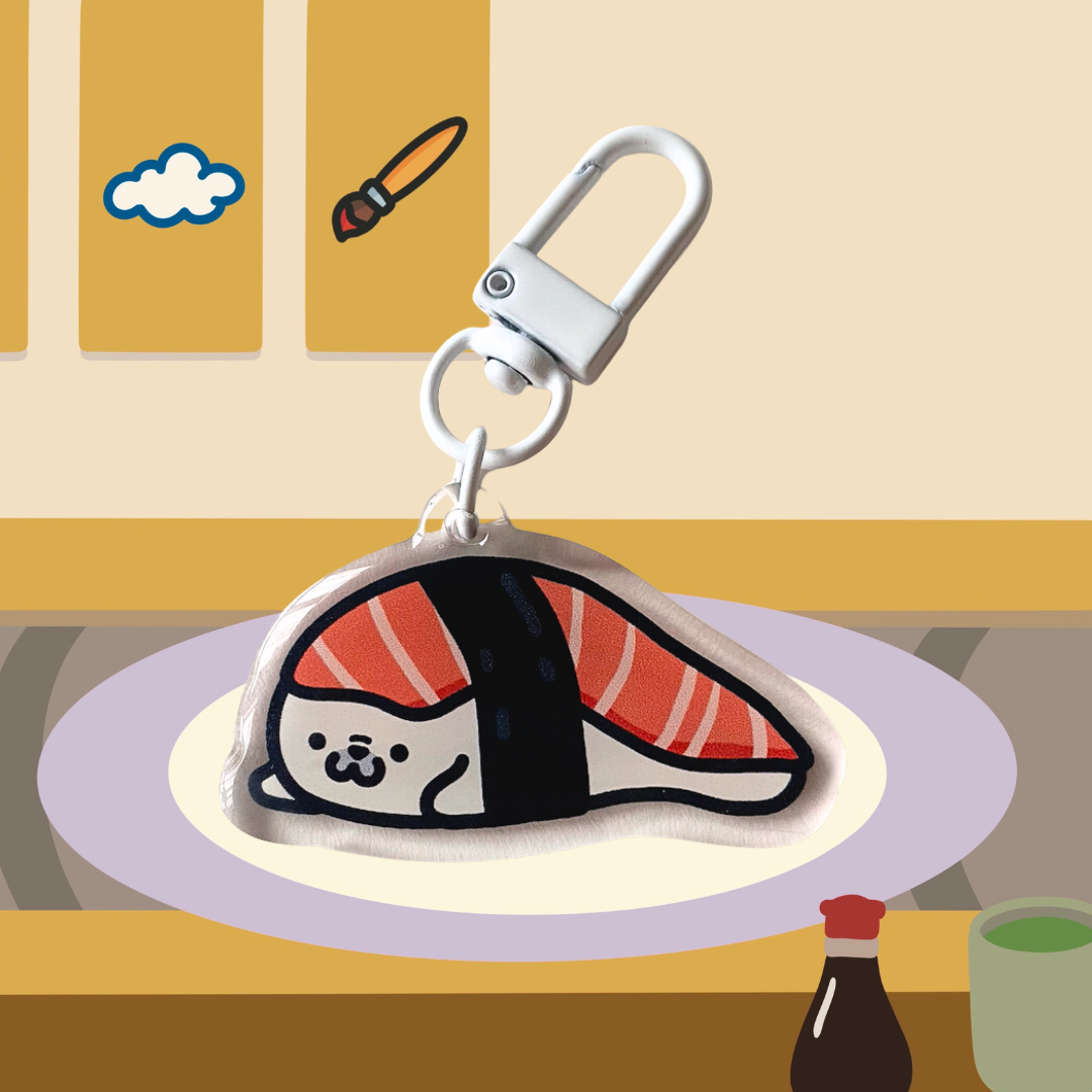 Salmon guubie Acrylic Keychain