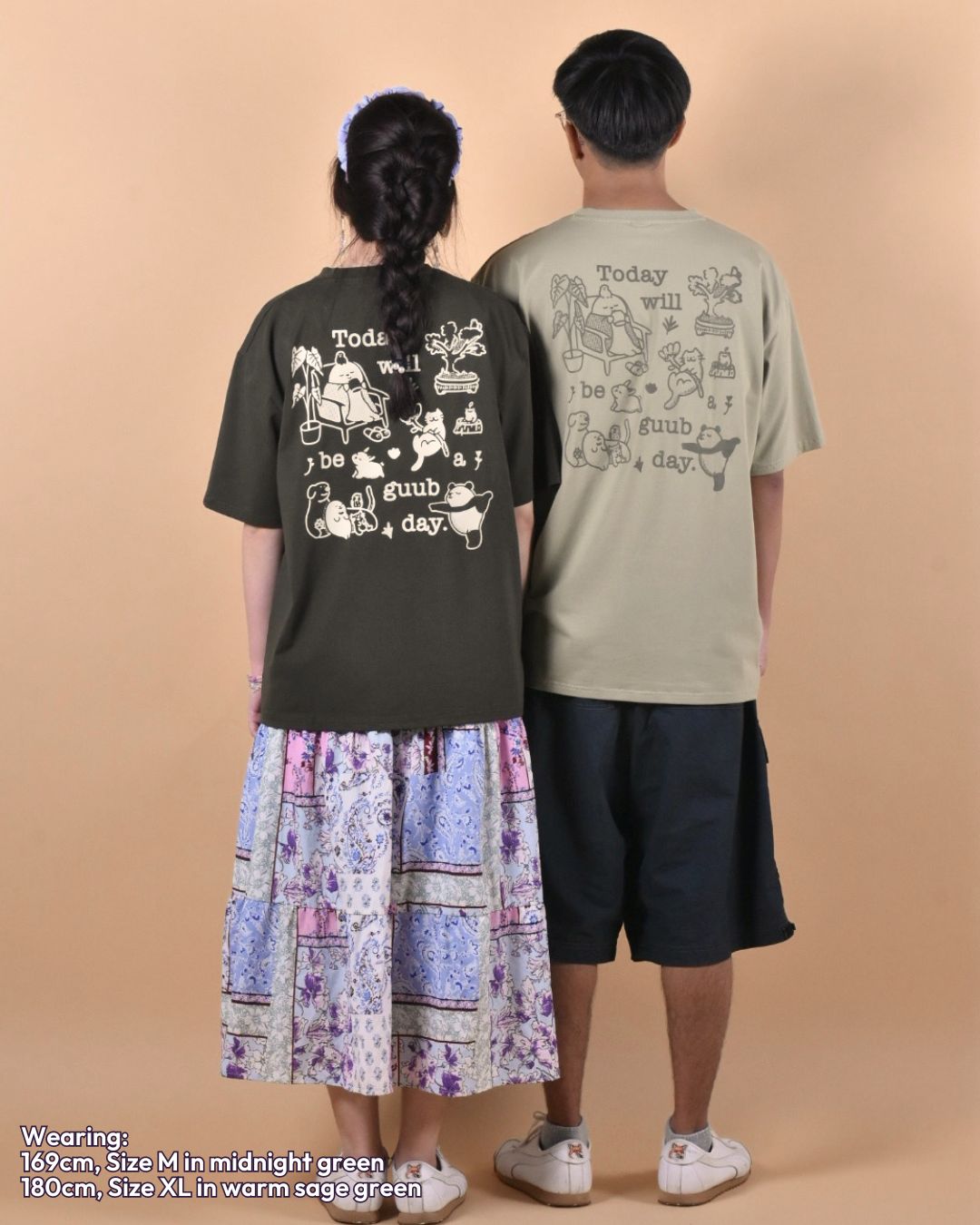 Today will be a guub day Oversized Tee - Midnight Green