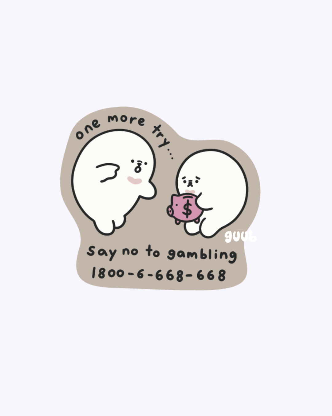 One More Try (Say No to Gambling) Vinyl Sticker