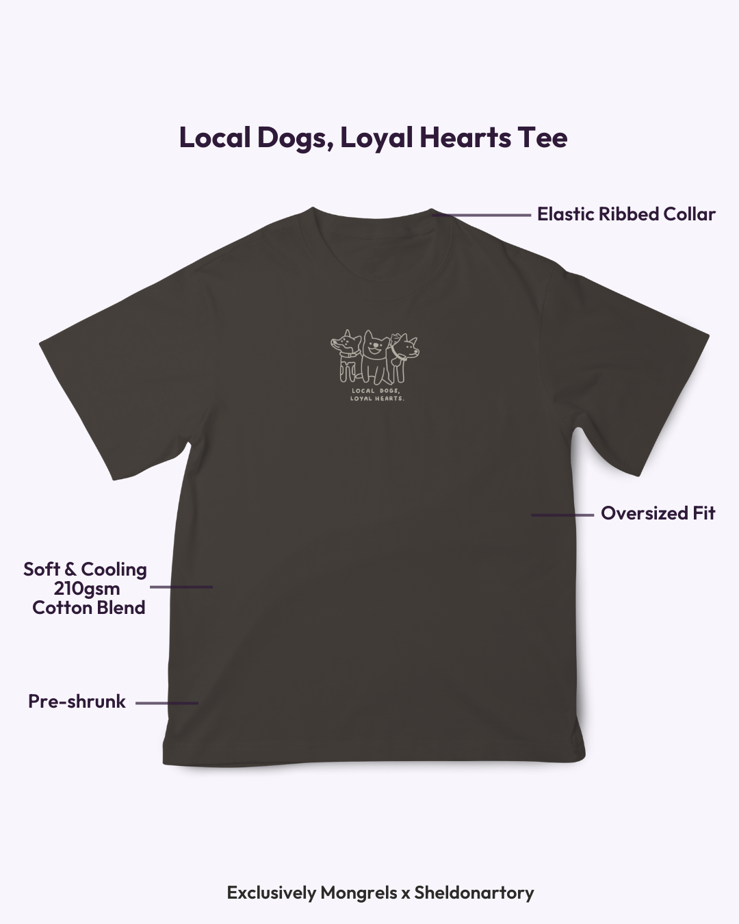 Local Dogs Loyal Hearts Oversized Tee (Pre-order)