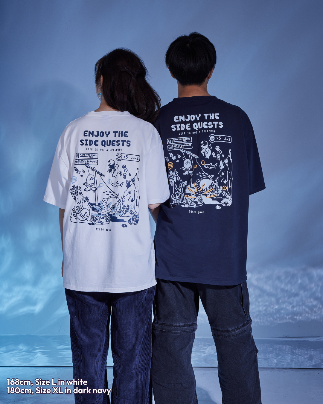 Enjoy The Side Quests Oversized Tee - White