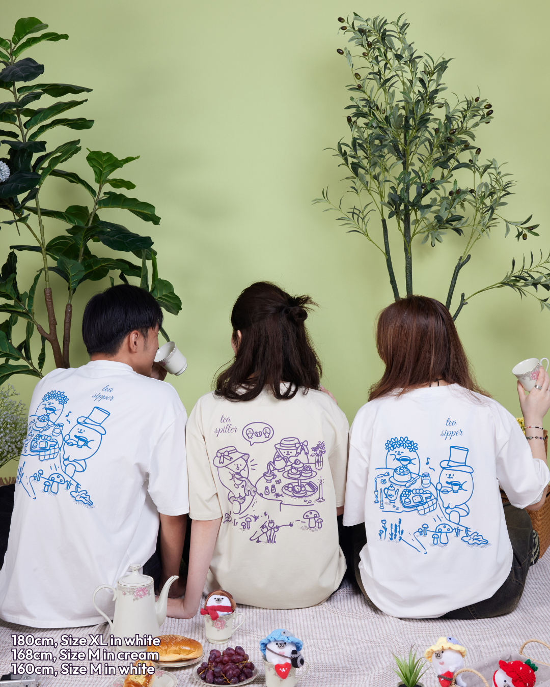 Bestea Oversized Tee (Tea Spiller/Sipper) - Cream