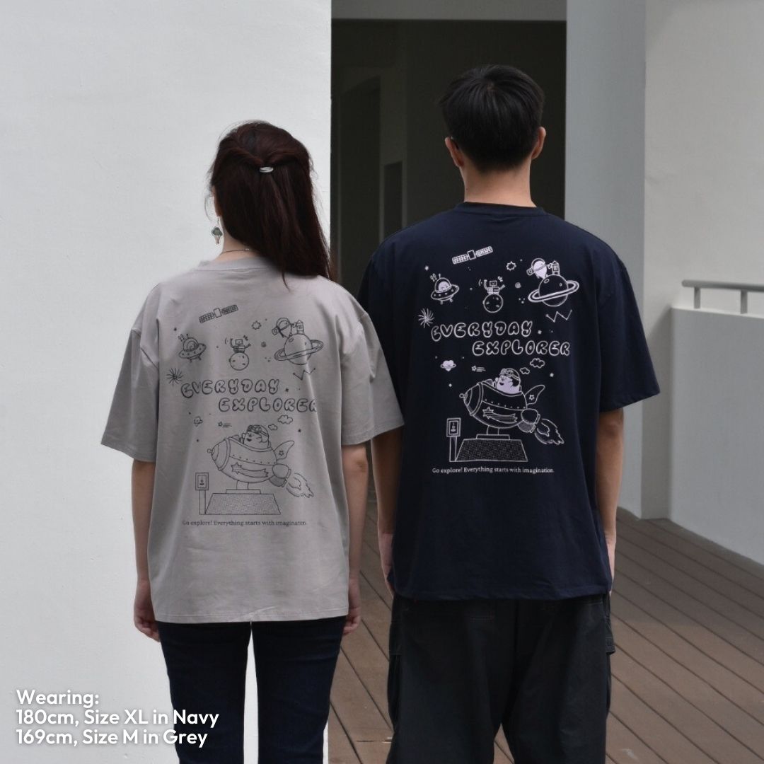 Everyday Explorer Oversized Tee - Navy
