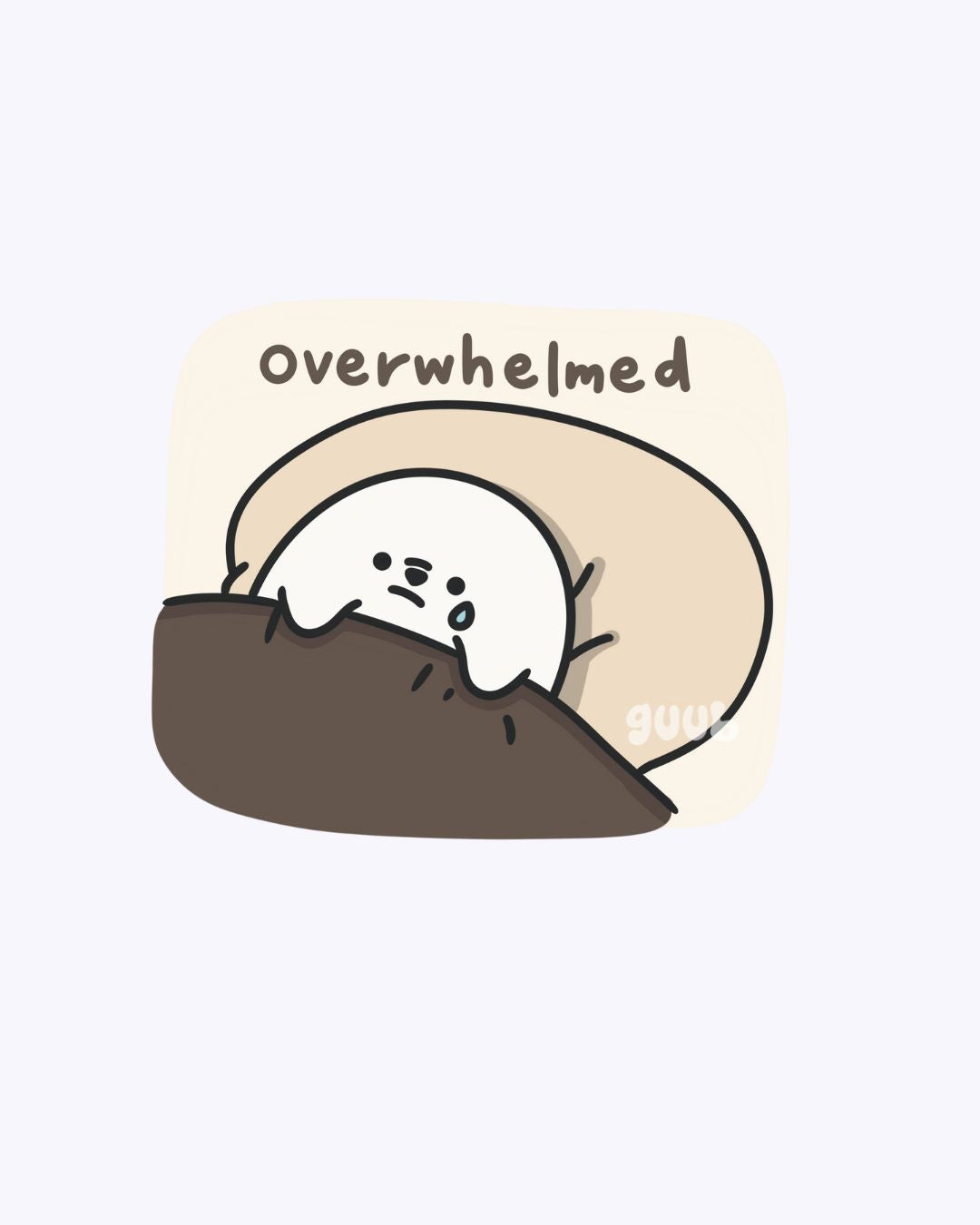 Overwhelmed Vinyl Sticker