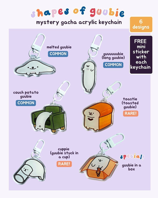 Shapes of guubie mystery blind bag keychain