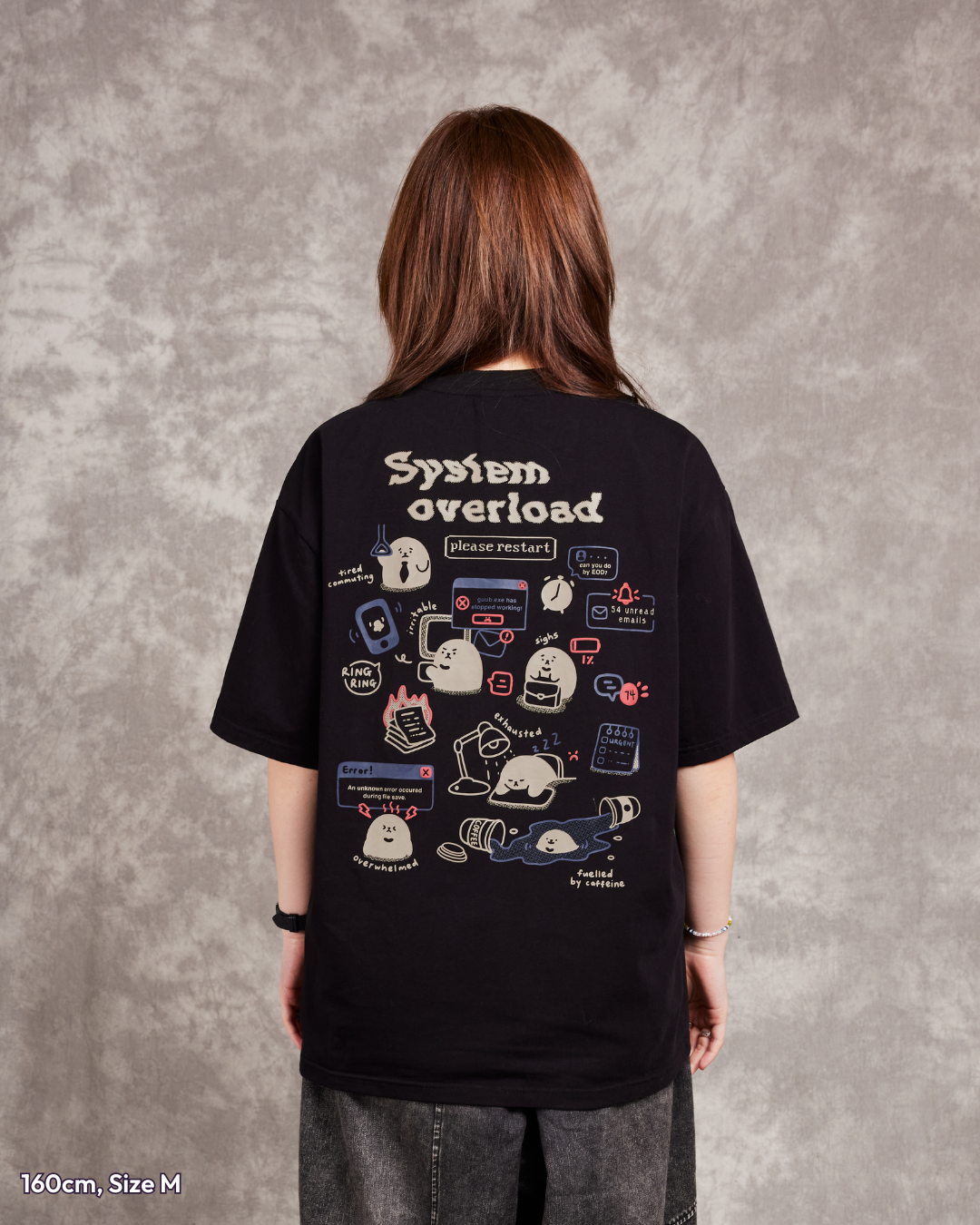 Overworked Oversized Tee - Black