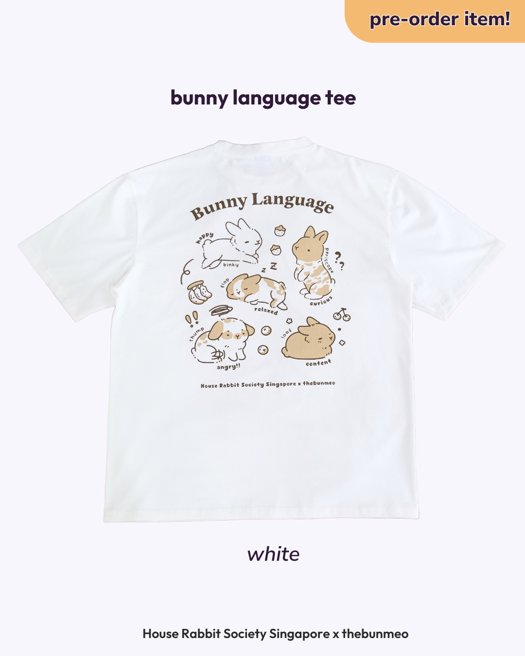 Bunny Language Oversized Tee (Pre-order)