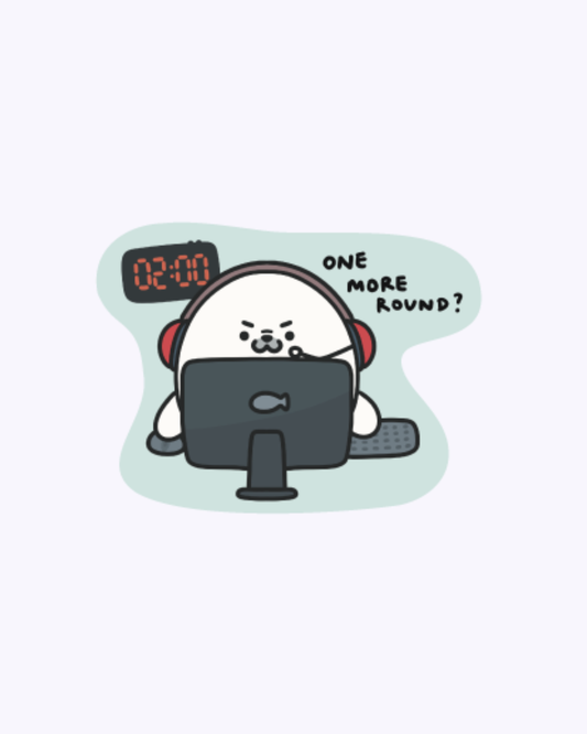 One More Round Vinyl Sticker