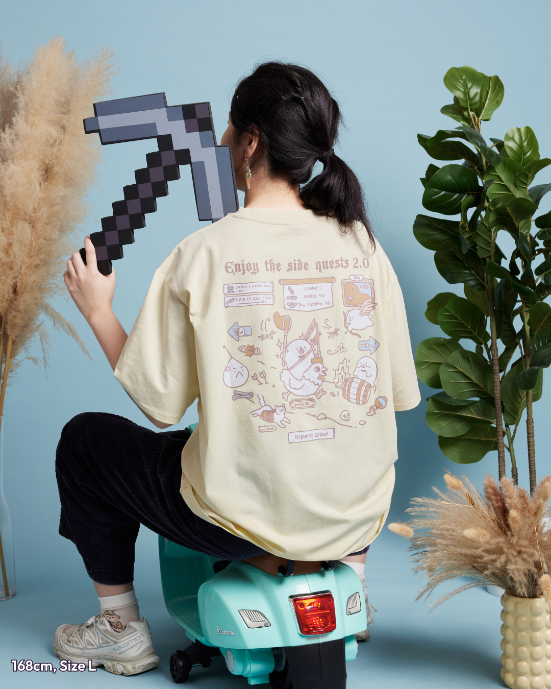 Enjoy The Side Quests 2.0 Tee - Pastel Yellow