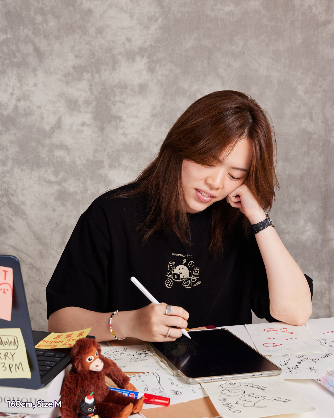 Overworked Oversized Tee - Black