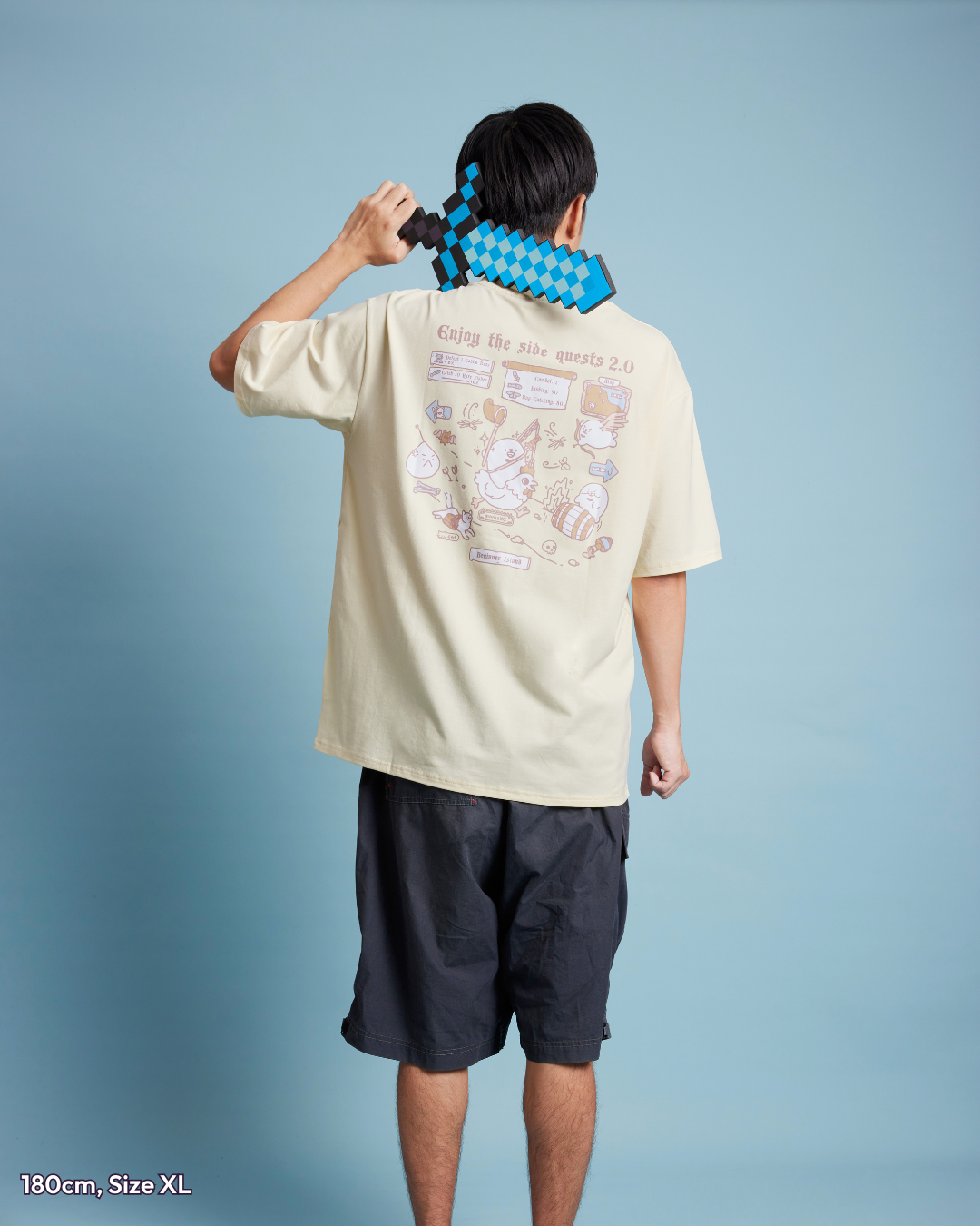 Enjoy The Side Quests 2.0 Tee - Pastel Yellow