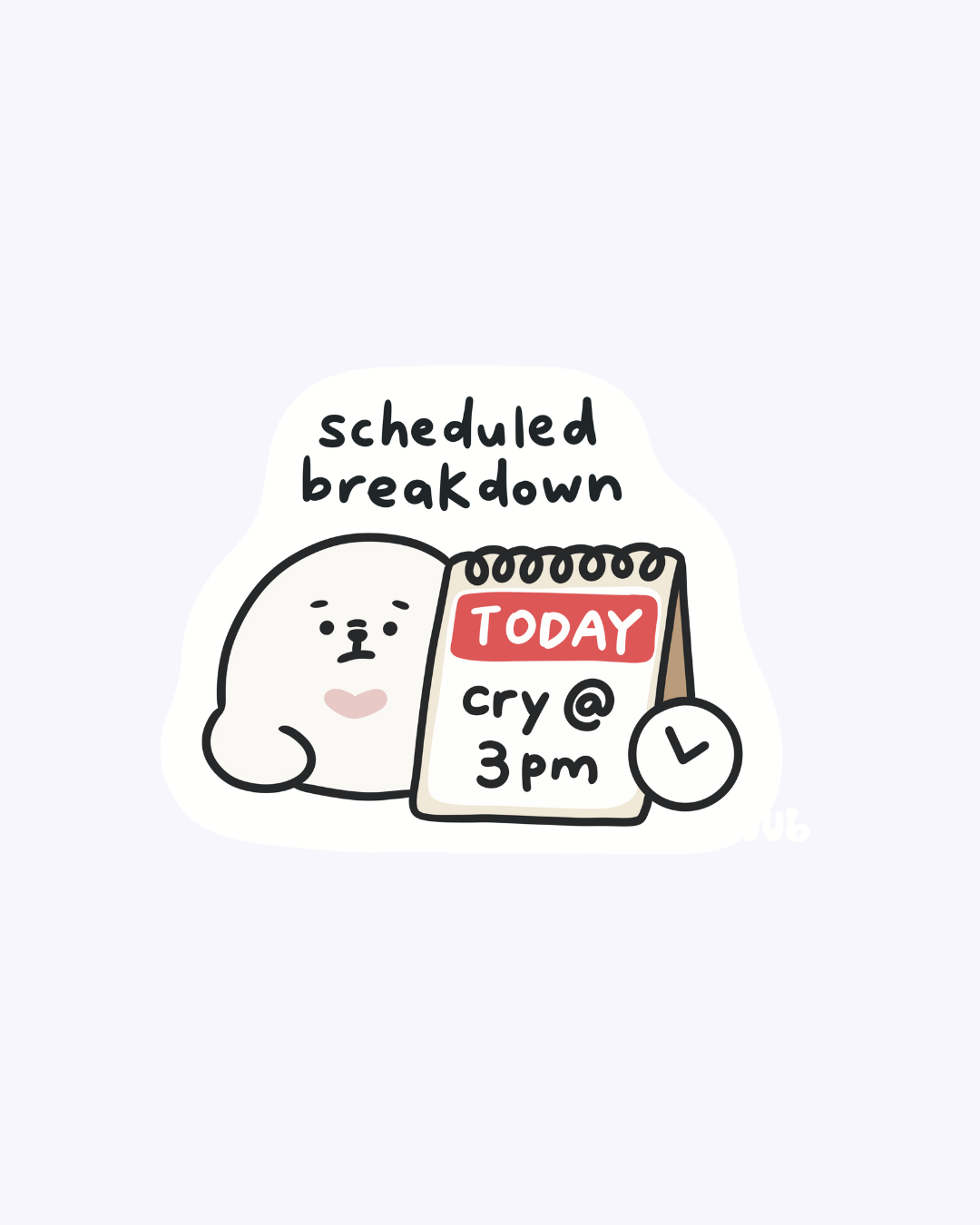 Scheduled Breakdown Vinyl Sticker – guub