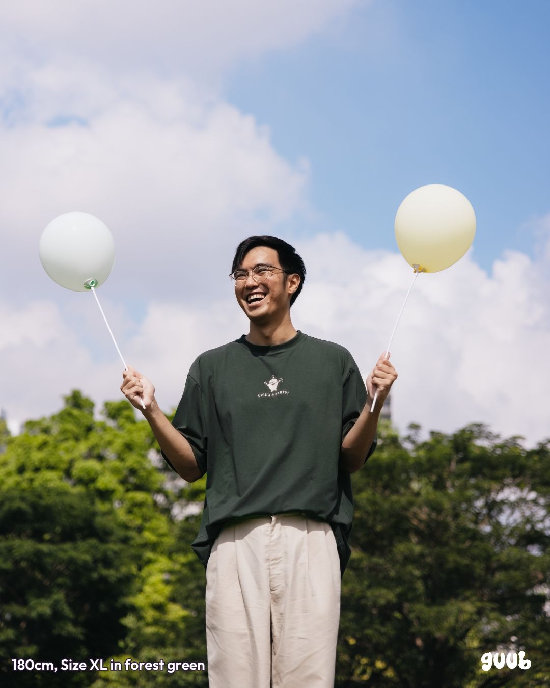 Celebrate The guub Days Oversized Tee - Forest Green