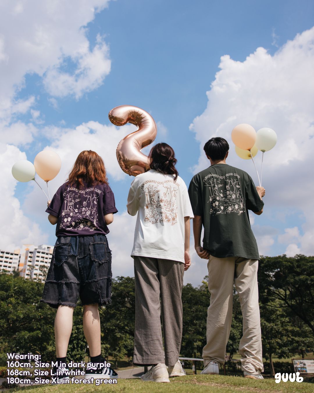 Celebrate The guub Days Oversized Tee - Forest Green