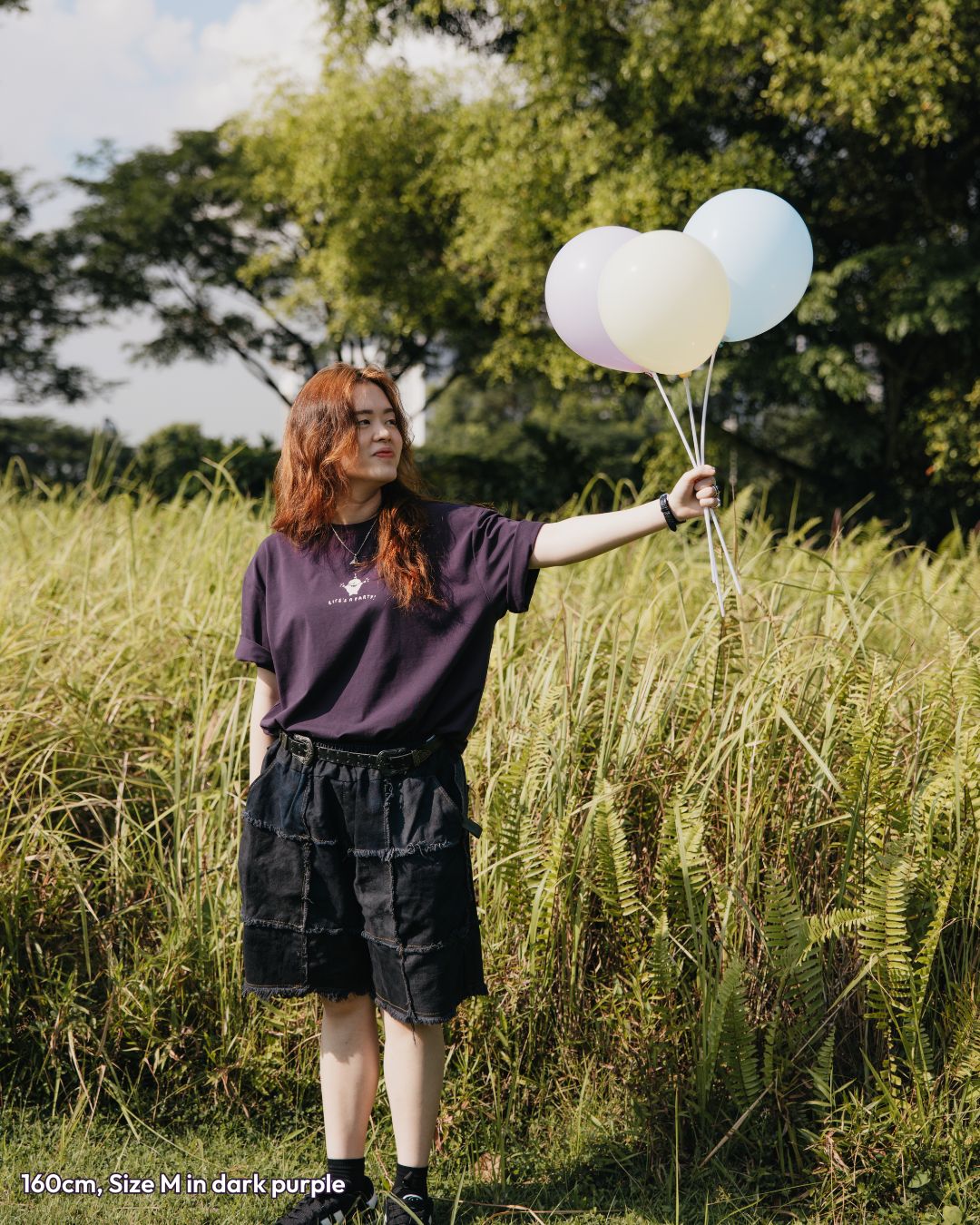 Celebrate The guub Days Oversized Tee - Dark Purple