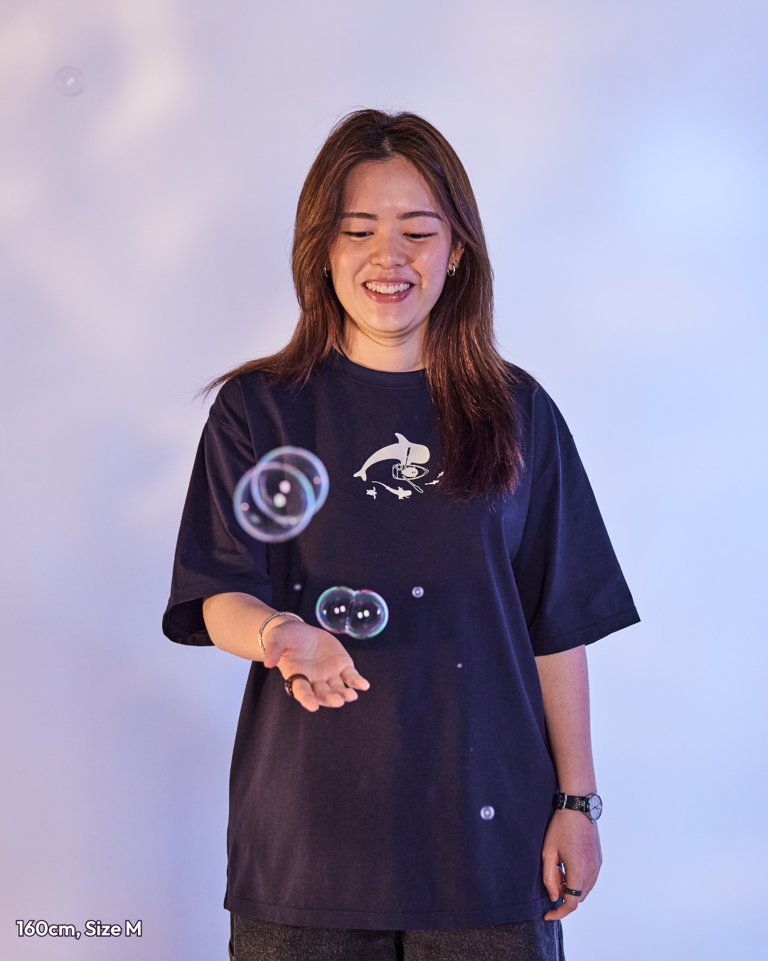 Going With The Flow Oversized Tee - Dark Navy
