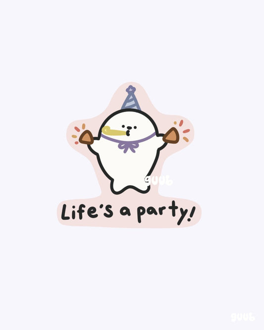 Life's A Party Vinyl Sticker