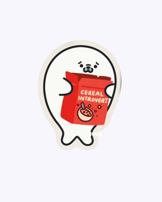 Cereal Introvert Vinyl Sticker