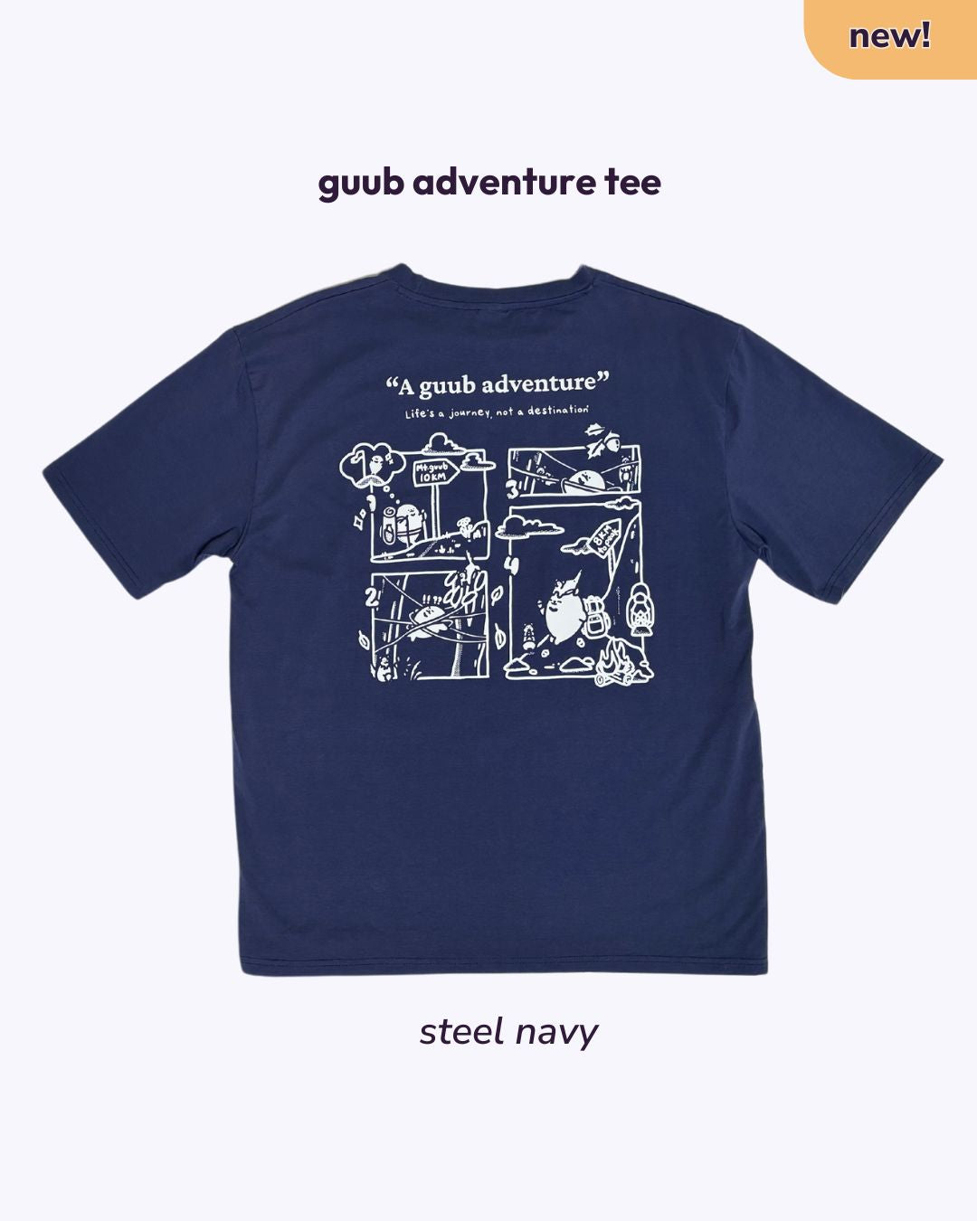 guub Adventure Oversized Tee - Steel Navy