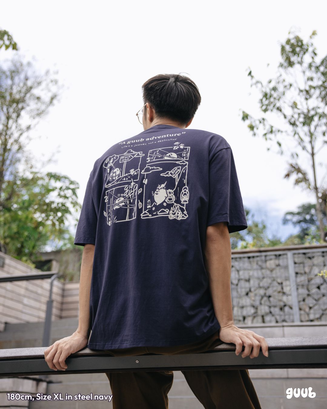 guub Adventure Oversized Tee - Steel Navy