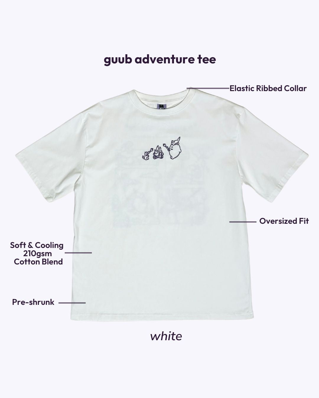 guub Adventure Oversized Tee - White