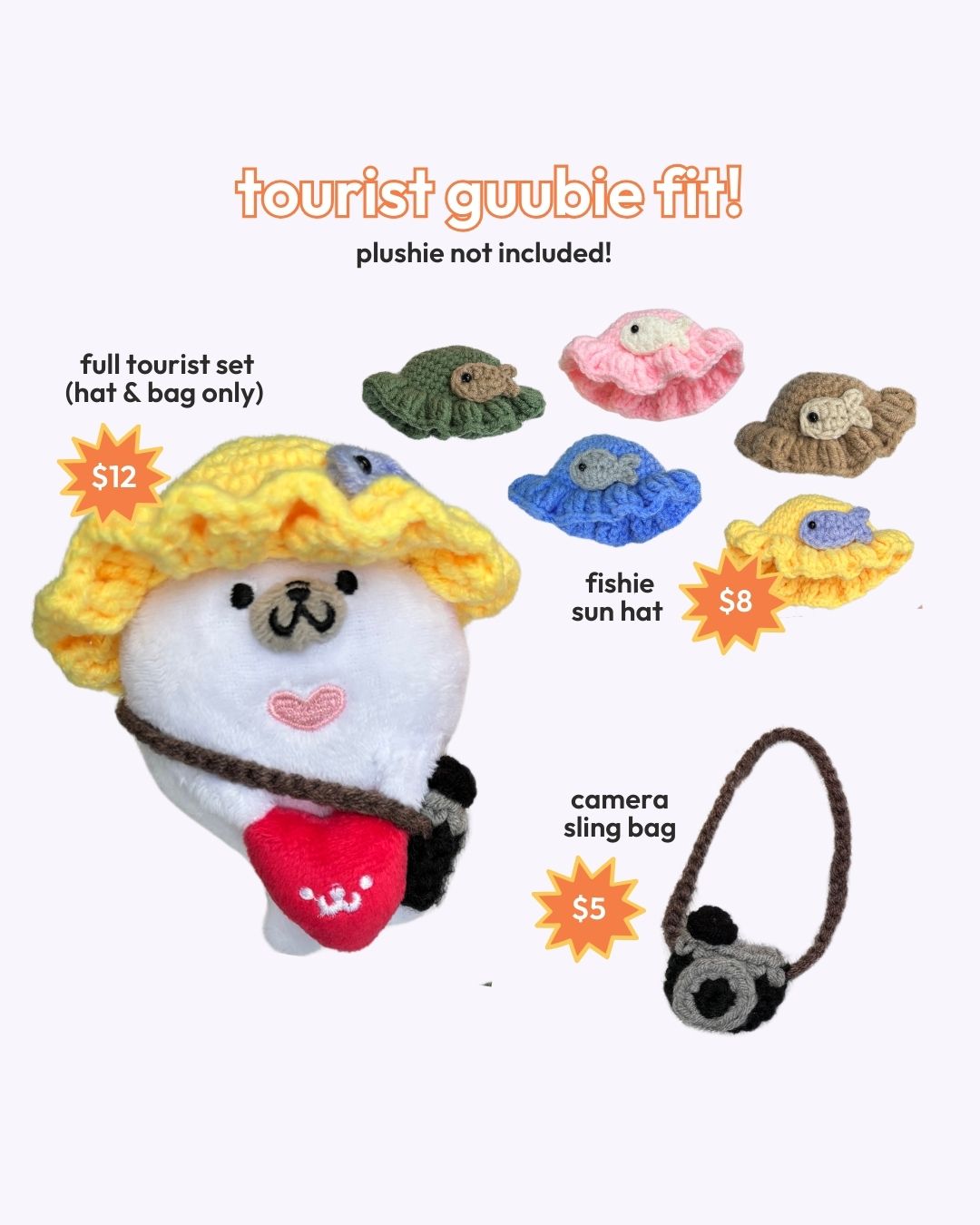 guubie Plushie Accessories - Tourist Outfit