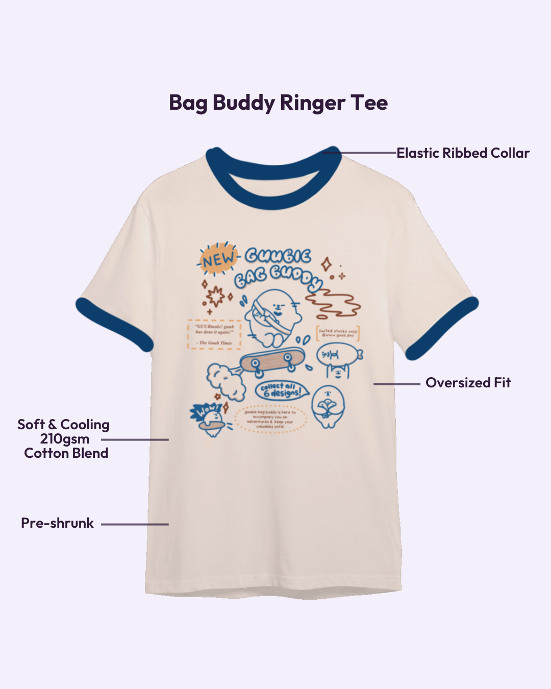 Bag Buddy Oversized Ringer Tee (Pre-order)